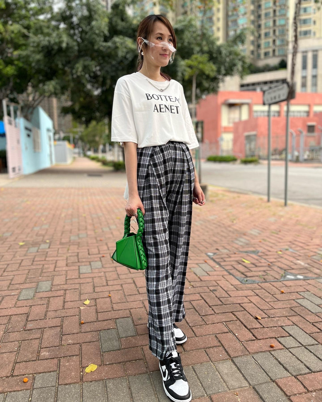 Black and White Checkers Pattern Pants