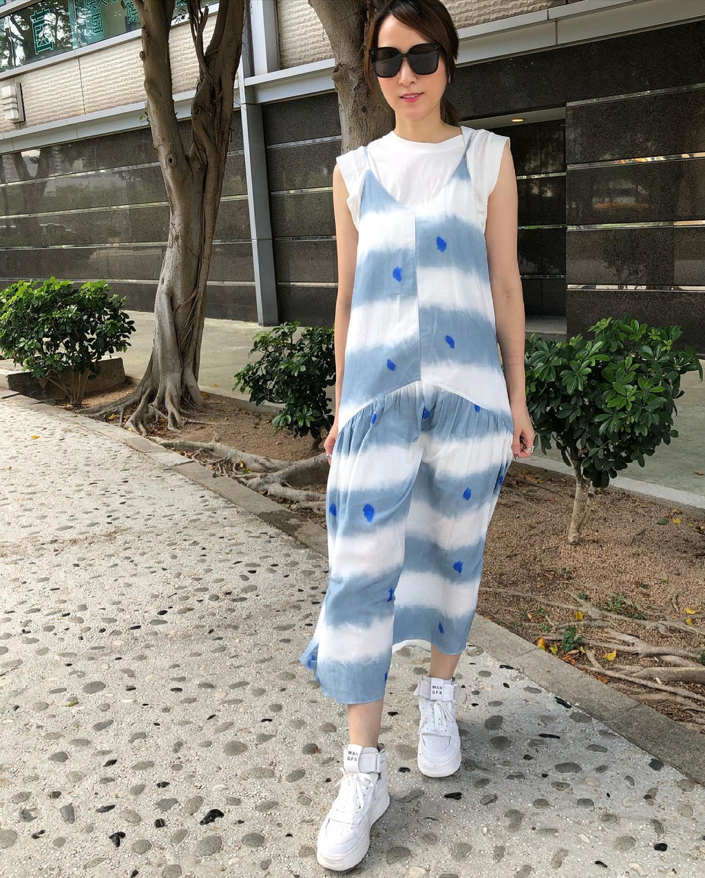 Blue/White Tie-Dye Onepiece