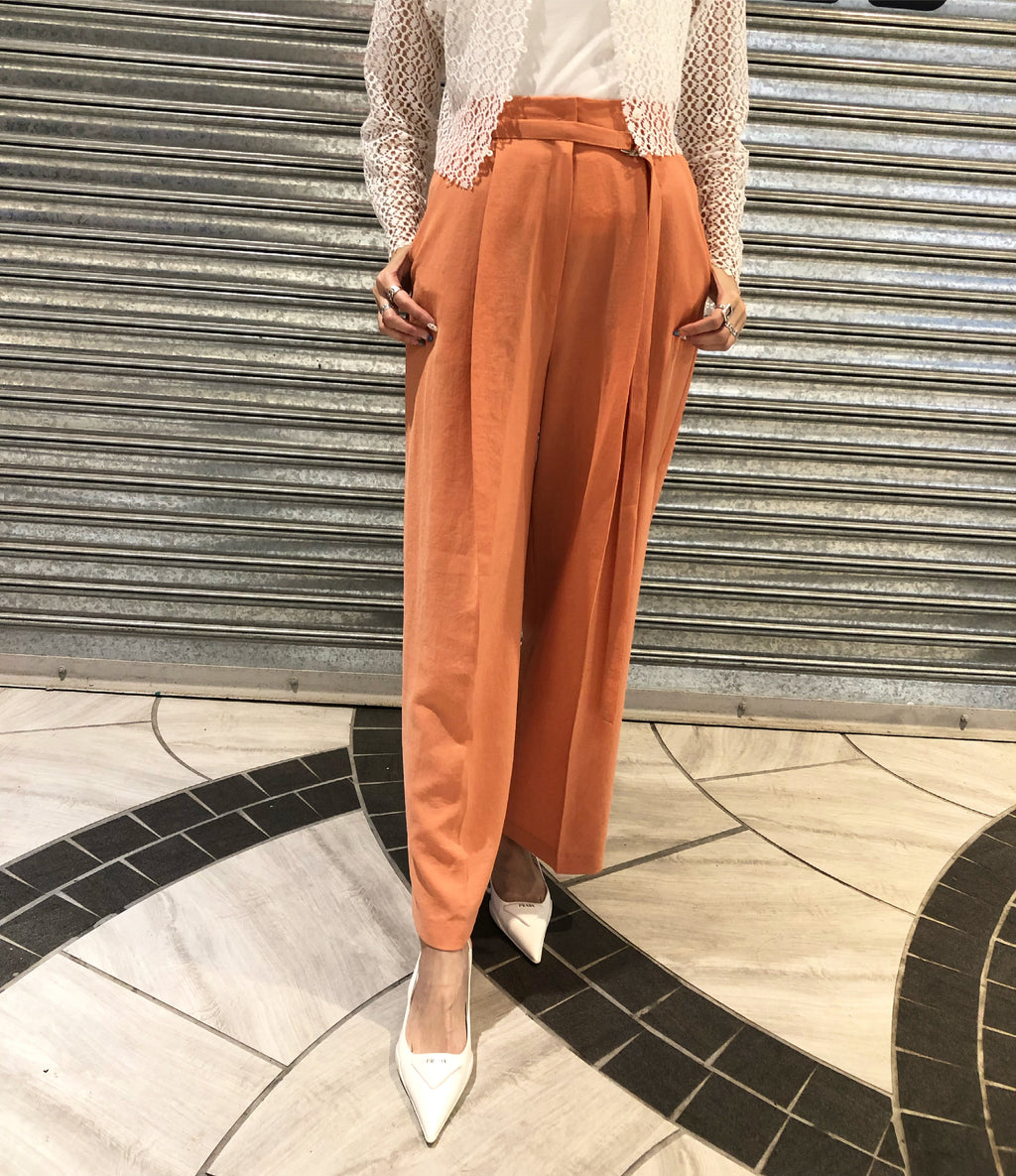 Tangerine Color Straight Pants