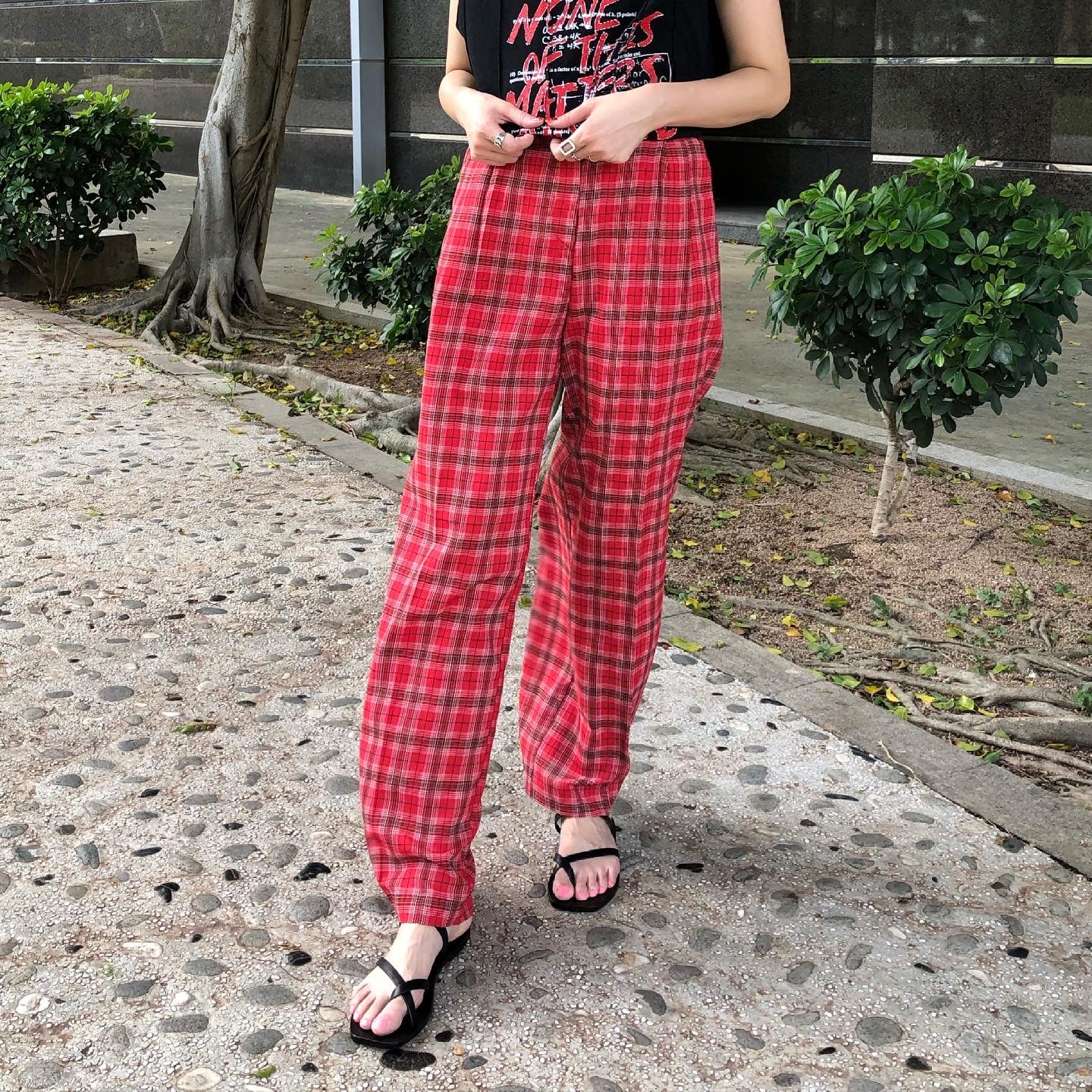 Red Checkers Pant