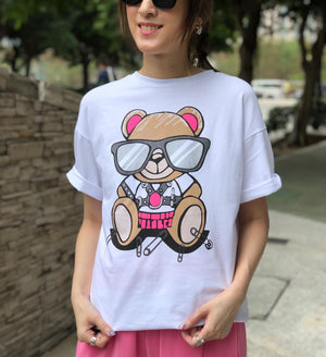 Italy 🇮🇹 Bear with Glasses Tee