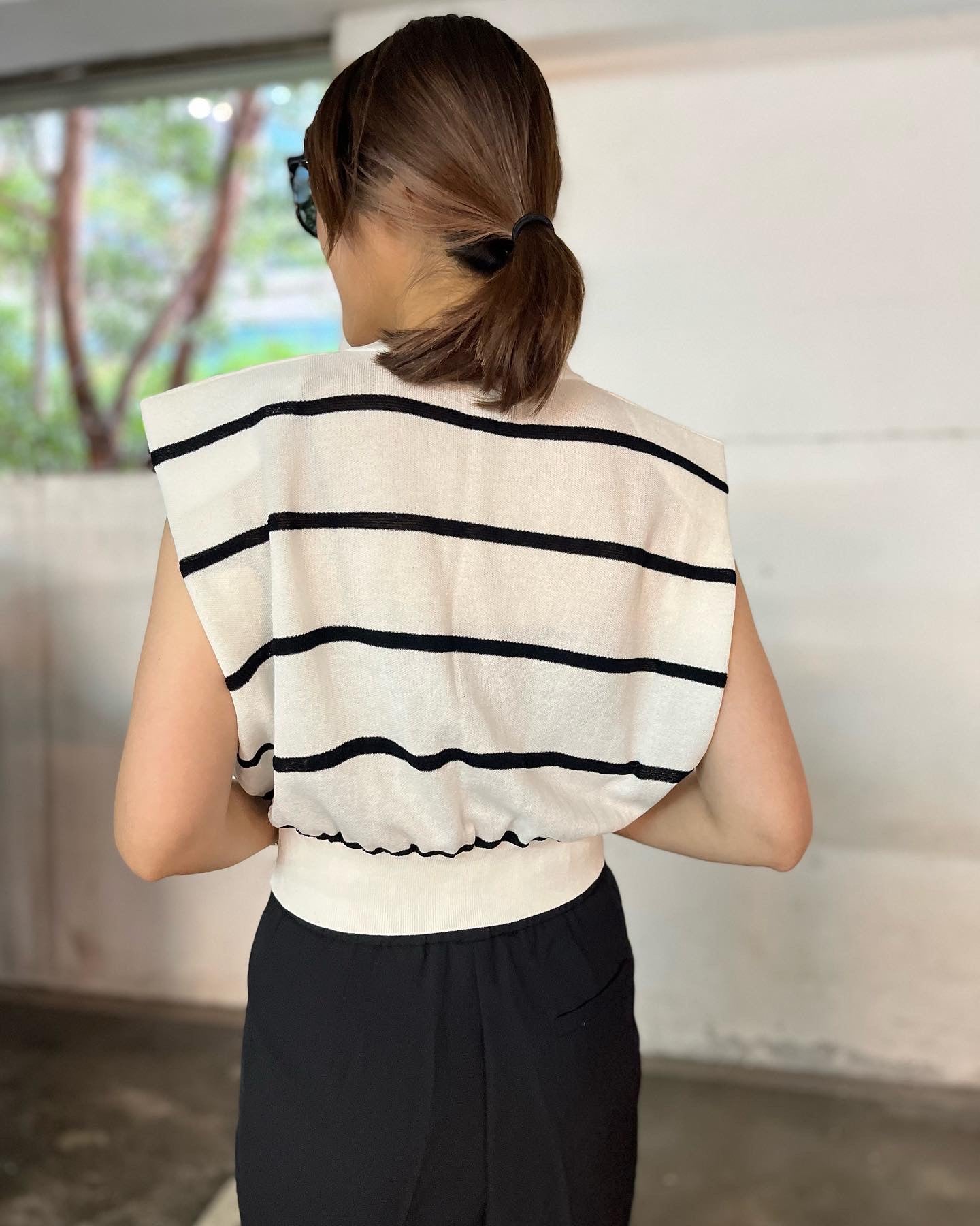 White Stripe Top