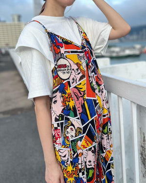 Cartoon cheap print jumpsuit