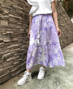 Italy 🇮🇹 Purple Tie-dye Skirt