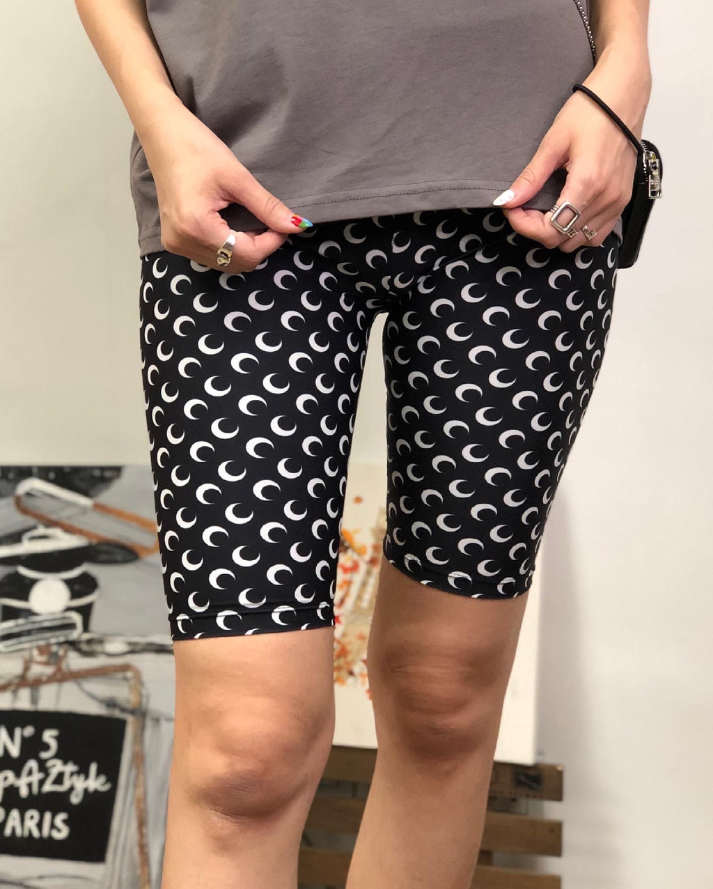 Moon Pattern Bicycle Pants