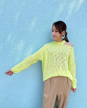 Light Green Off Shoulder Top