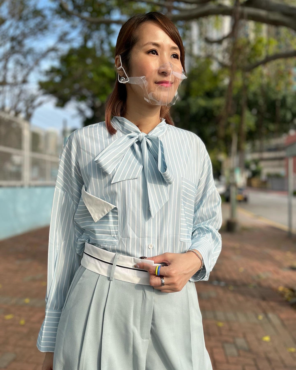 Italy 🇮🇹 Blue Vertical Stripe Shirt