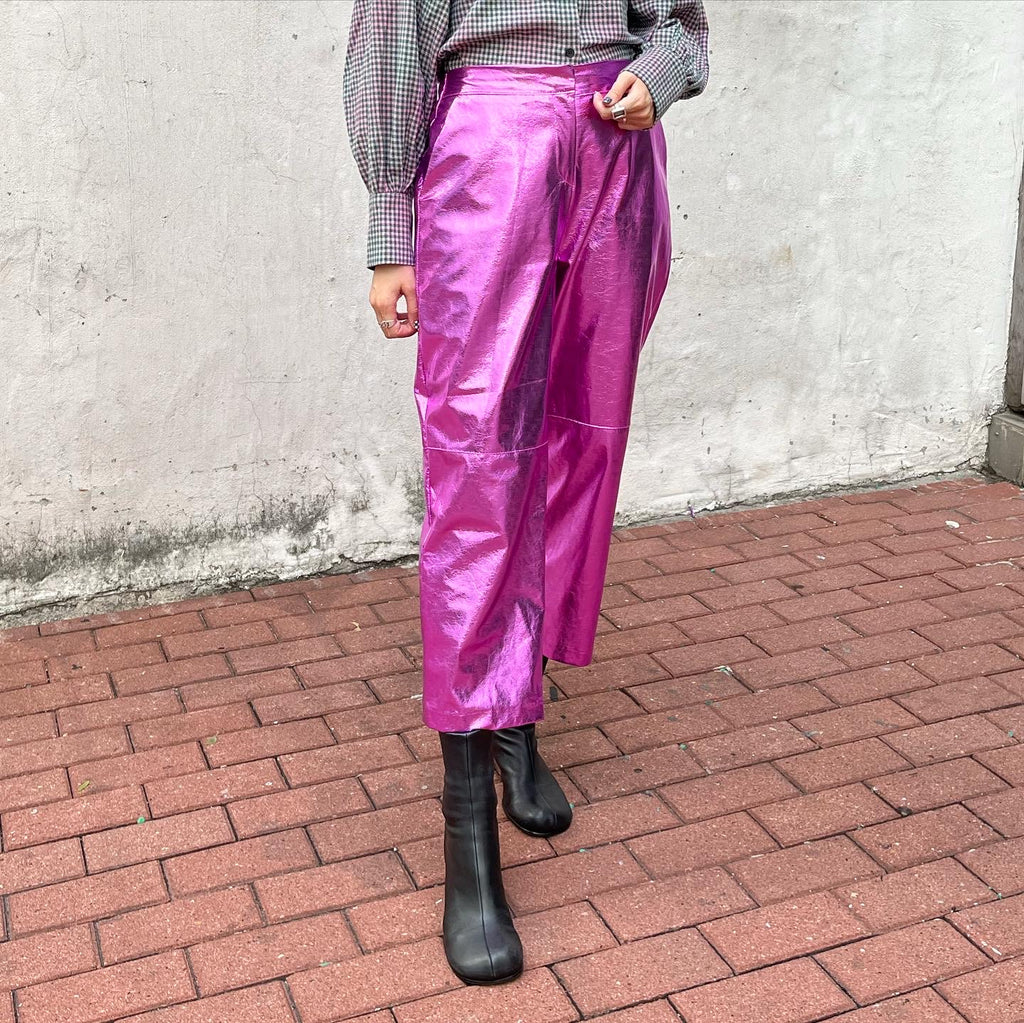 Gloss Pink Shinny Pants