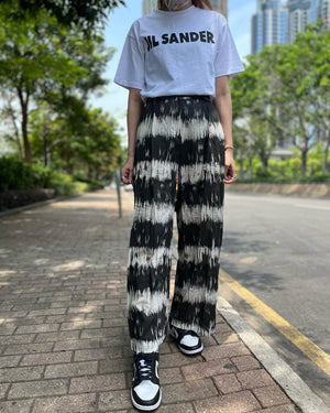 Black White Tie-Dye Pants