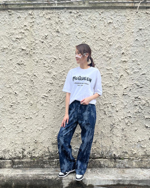 Washed Pattern Jeans