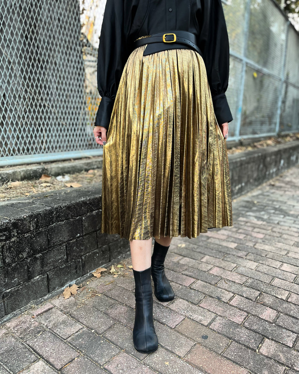 Gold Color Shinny Skirt