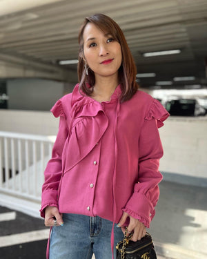 Pink Ruffle Shirt