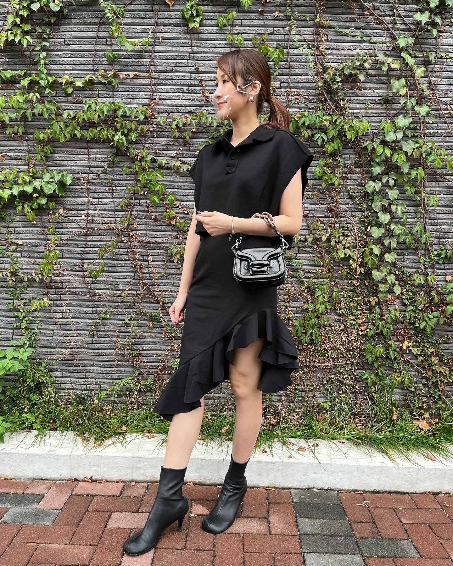 Black Ruffle Skirt