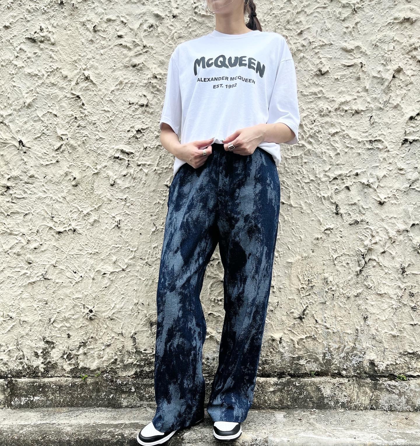 Washed Pattern Jeans