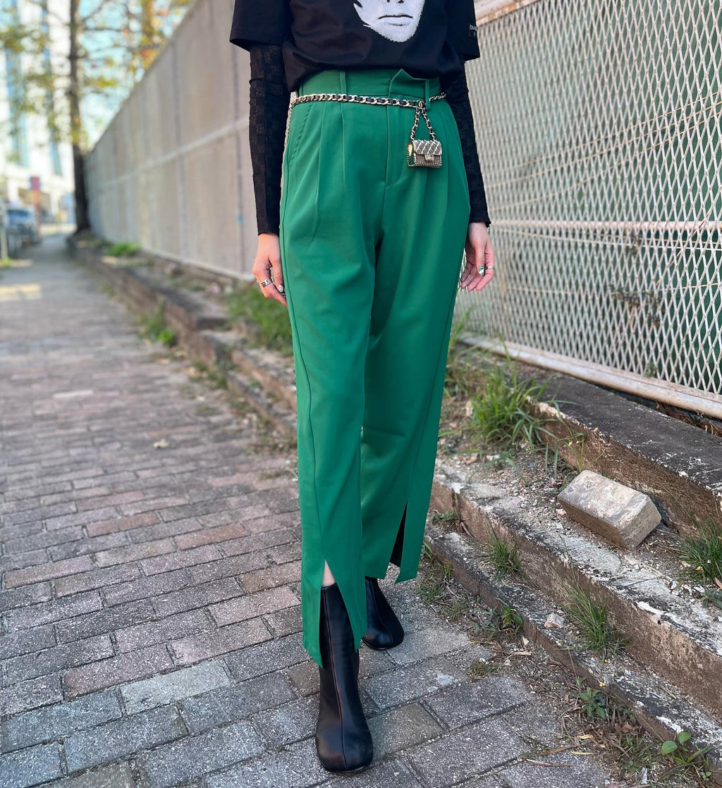 Green/ Black  Split Pants