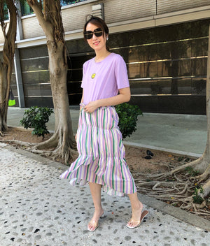 Purple Stripe 2 Ways Skirt