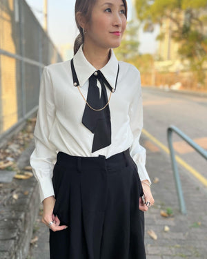 White Top w/ Collar Accessory