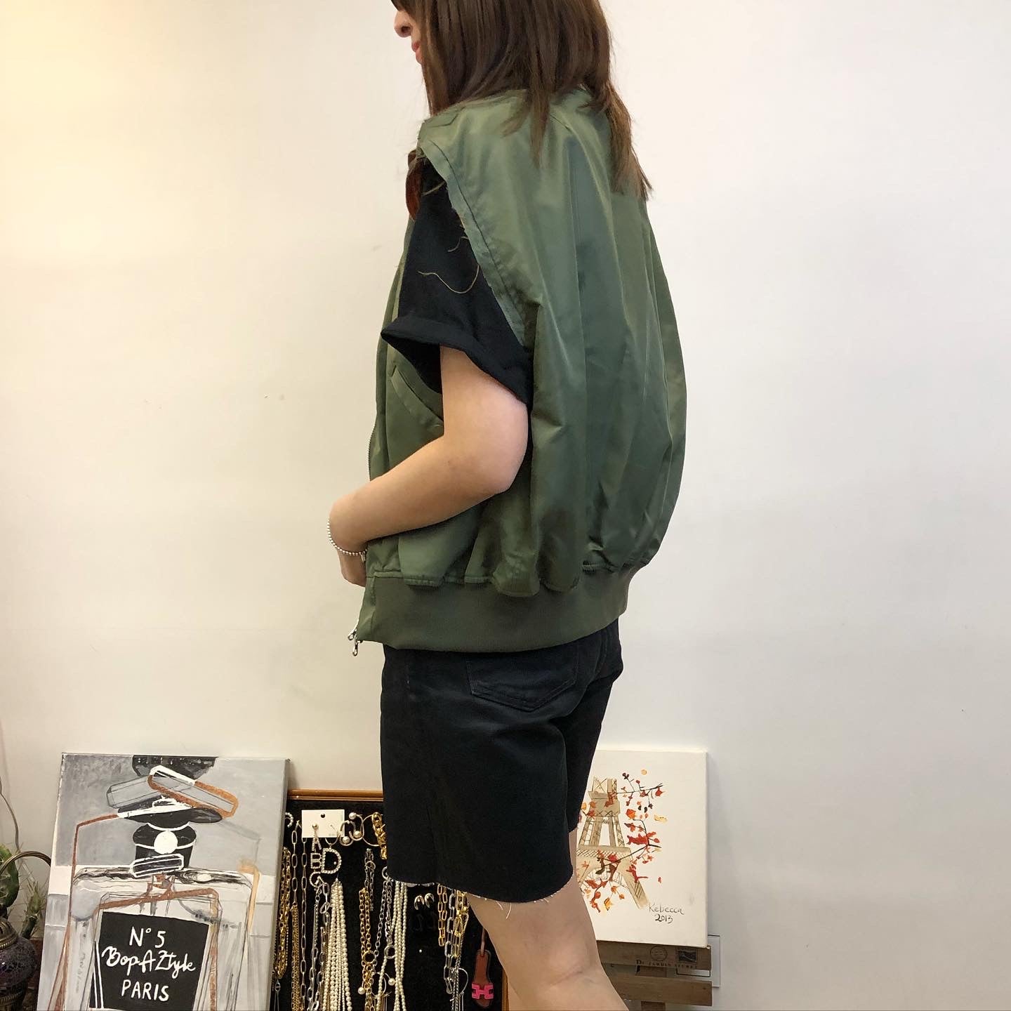 Green Bomber Vest