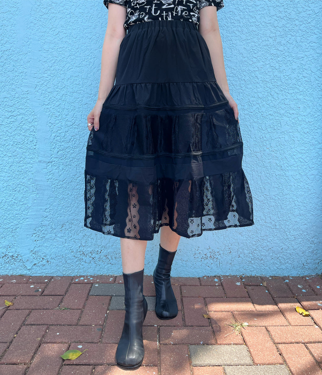 Italy 🇮🇹 Black Layer Skirt