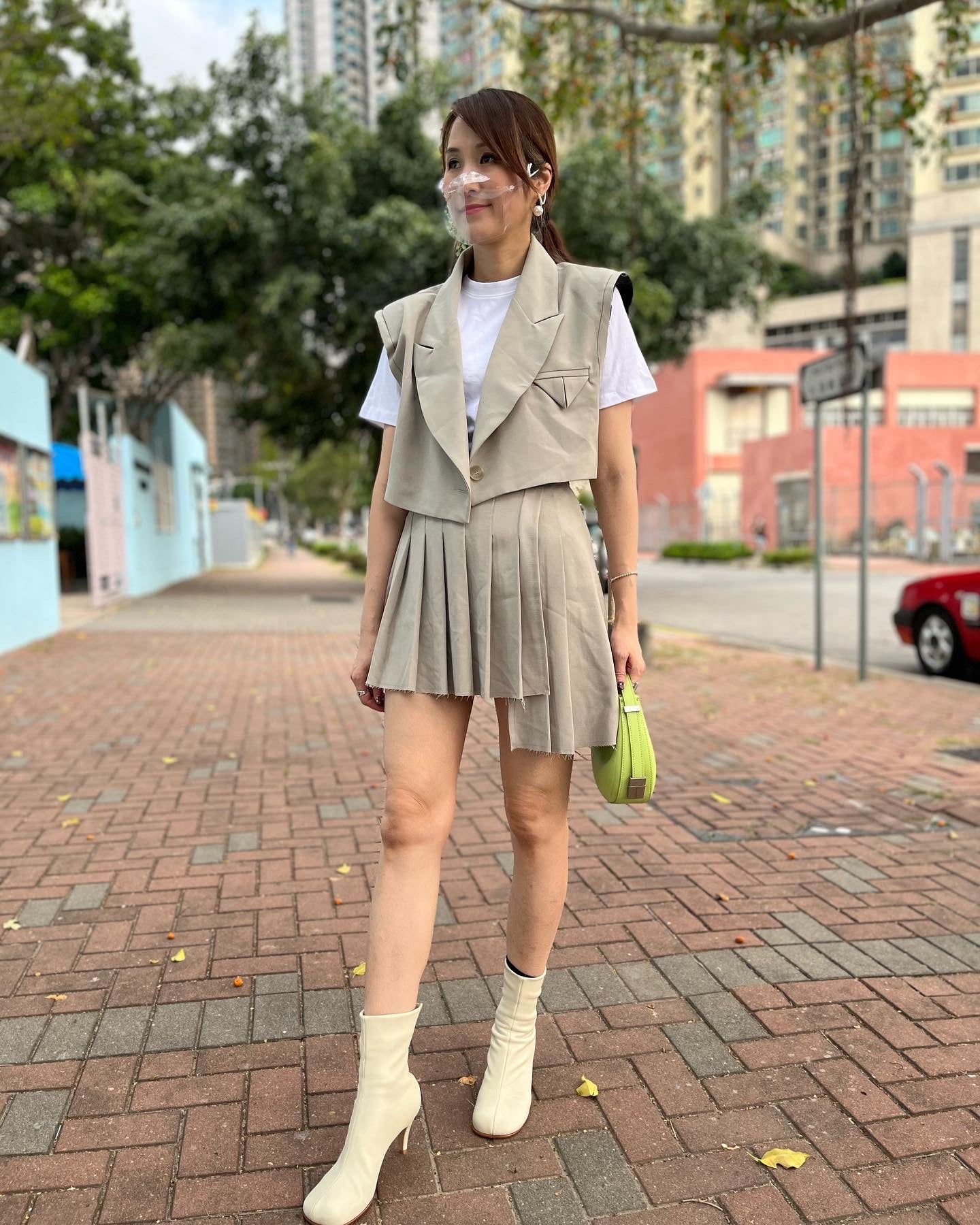 Grey Set Vest and Skirt