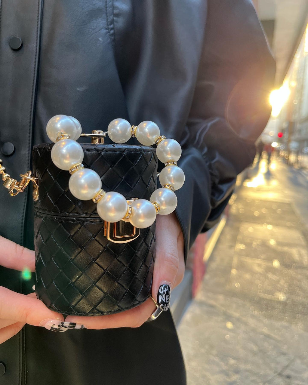 Chanel 2021 Mini About Pearls Bucket Bag