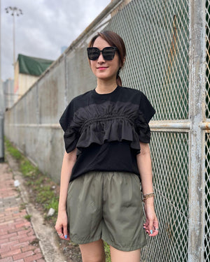 Green Shorts With Belt