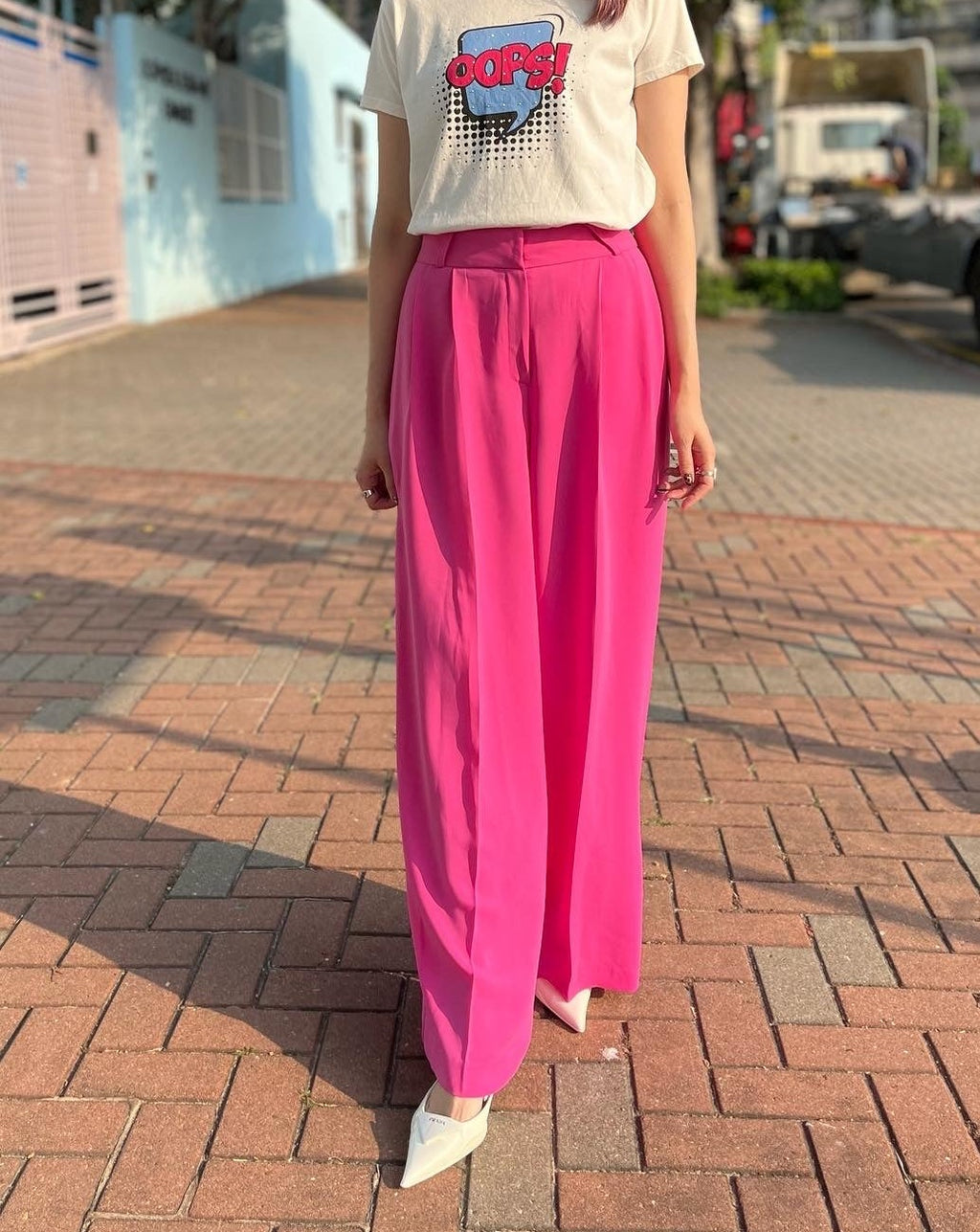 Pink Straight Cut Pants