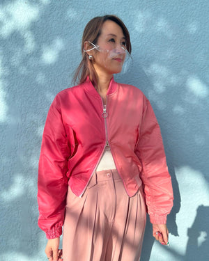 Pink Two Tone Zip Jacket