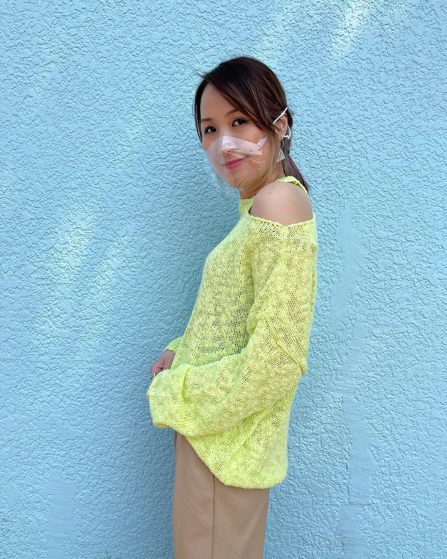 Light Green Off Shoulder Top