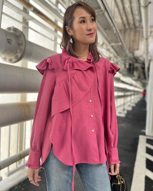 Pink Ruffle Shirt