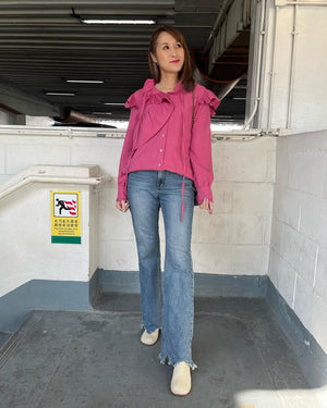 Pink Ruffle Shirt