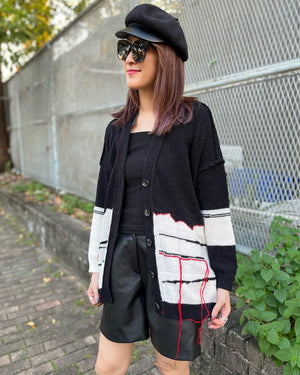 B/W Designer Cardigan