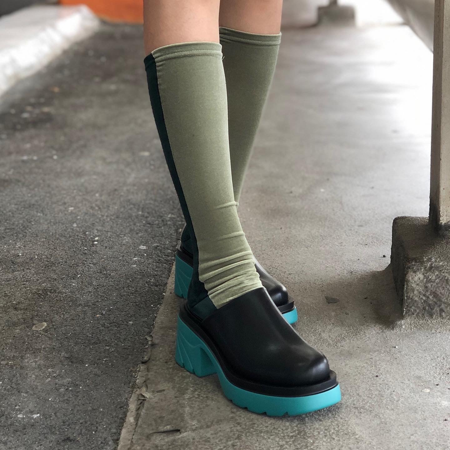 Green Platform Shoes