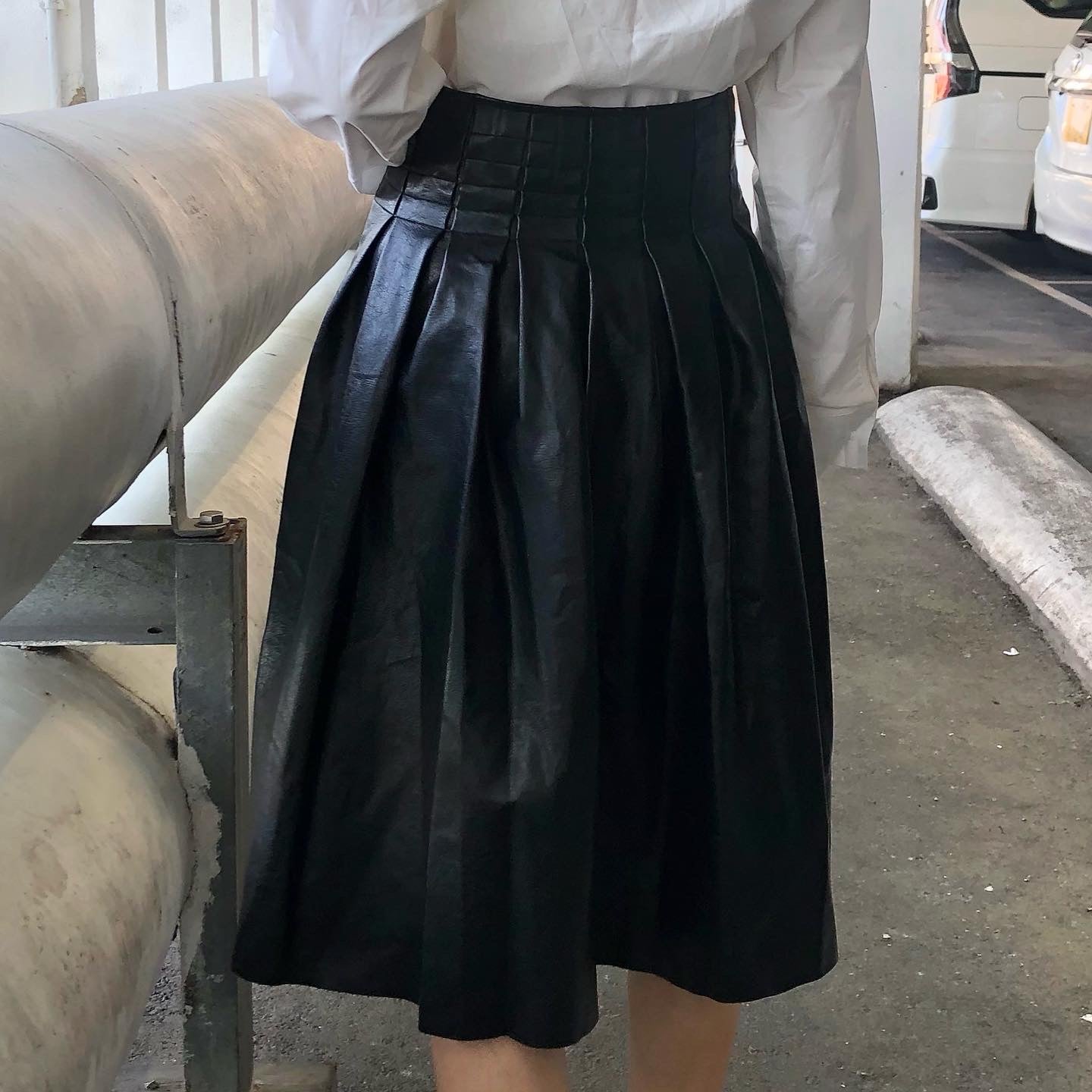 Faux Leather Skirt