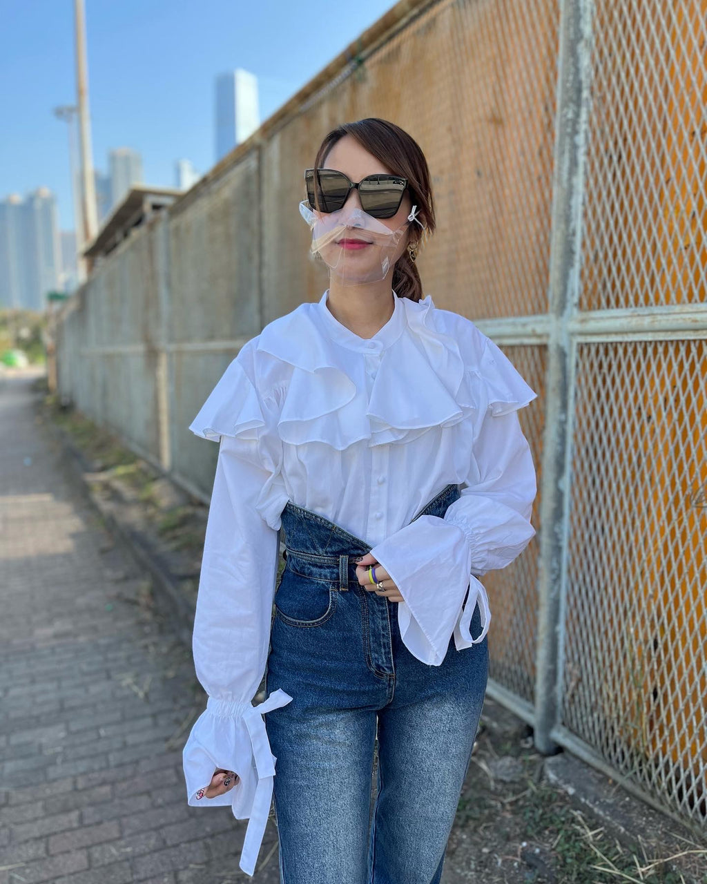 White Ruffles Shirt