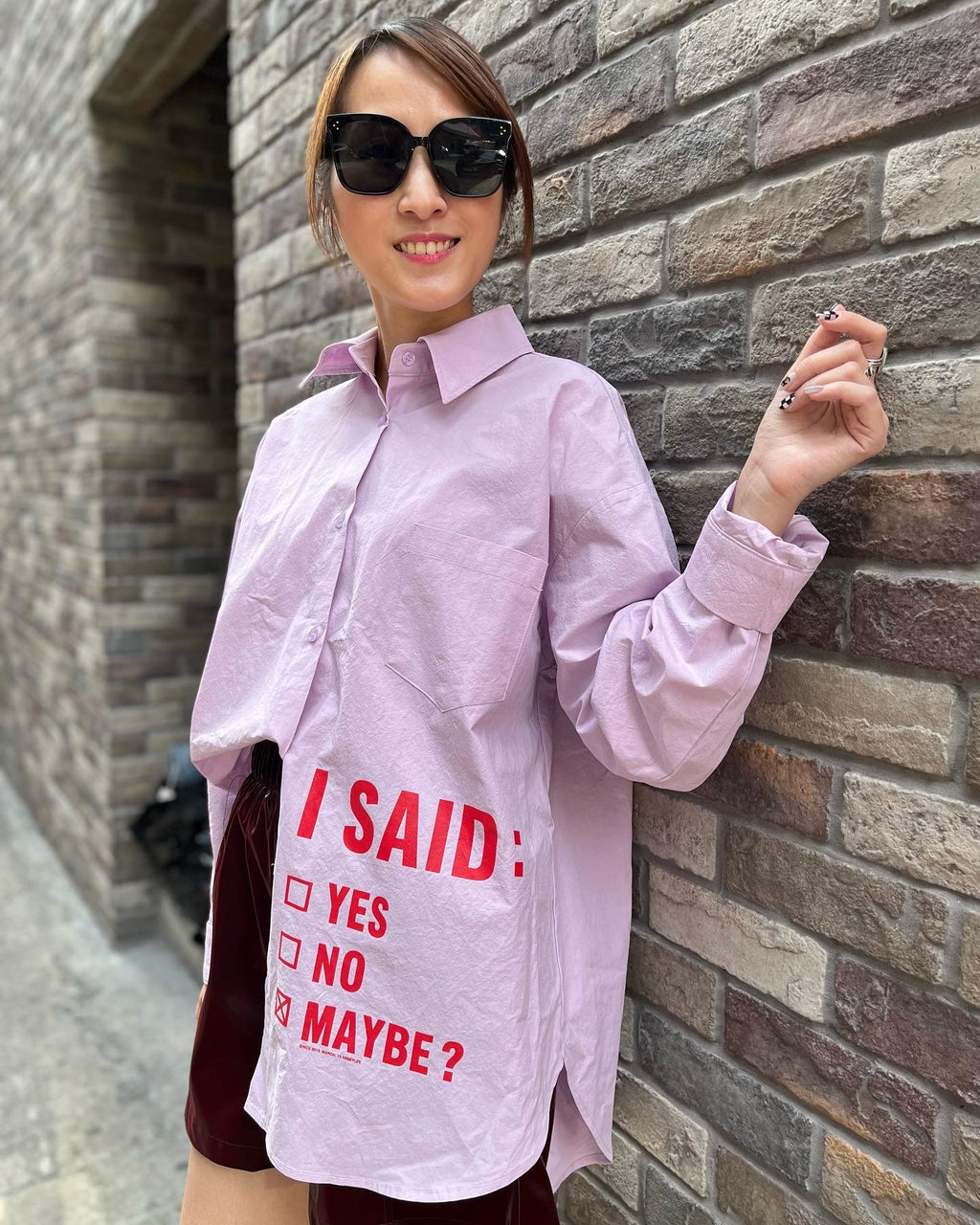 Pink "I said Maybe" Shirt