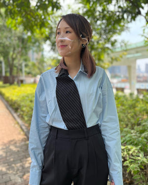 Shirt w/ black ruffle