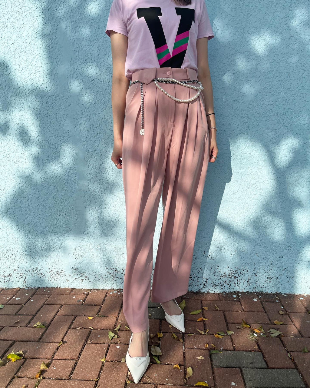 Pink High Waist Pants