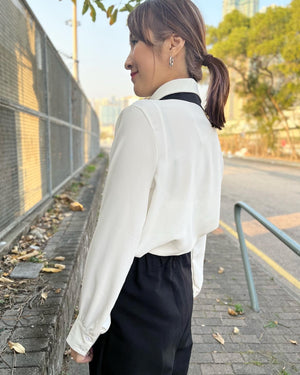 White Top w/ Collar Accessory