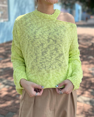 Light Green Off Shoulder Top