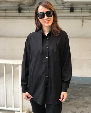 Black Long Collar Shirt