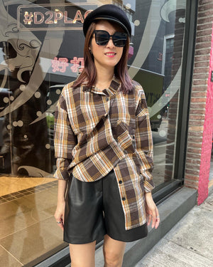 Brown Checkers Shirt