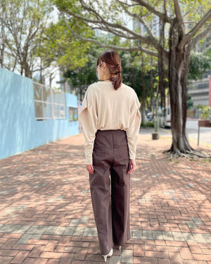 Brown Die-Cut Pants