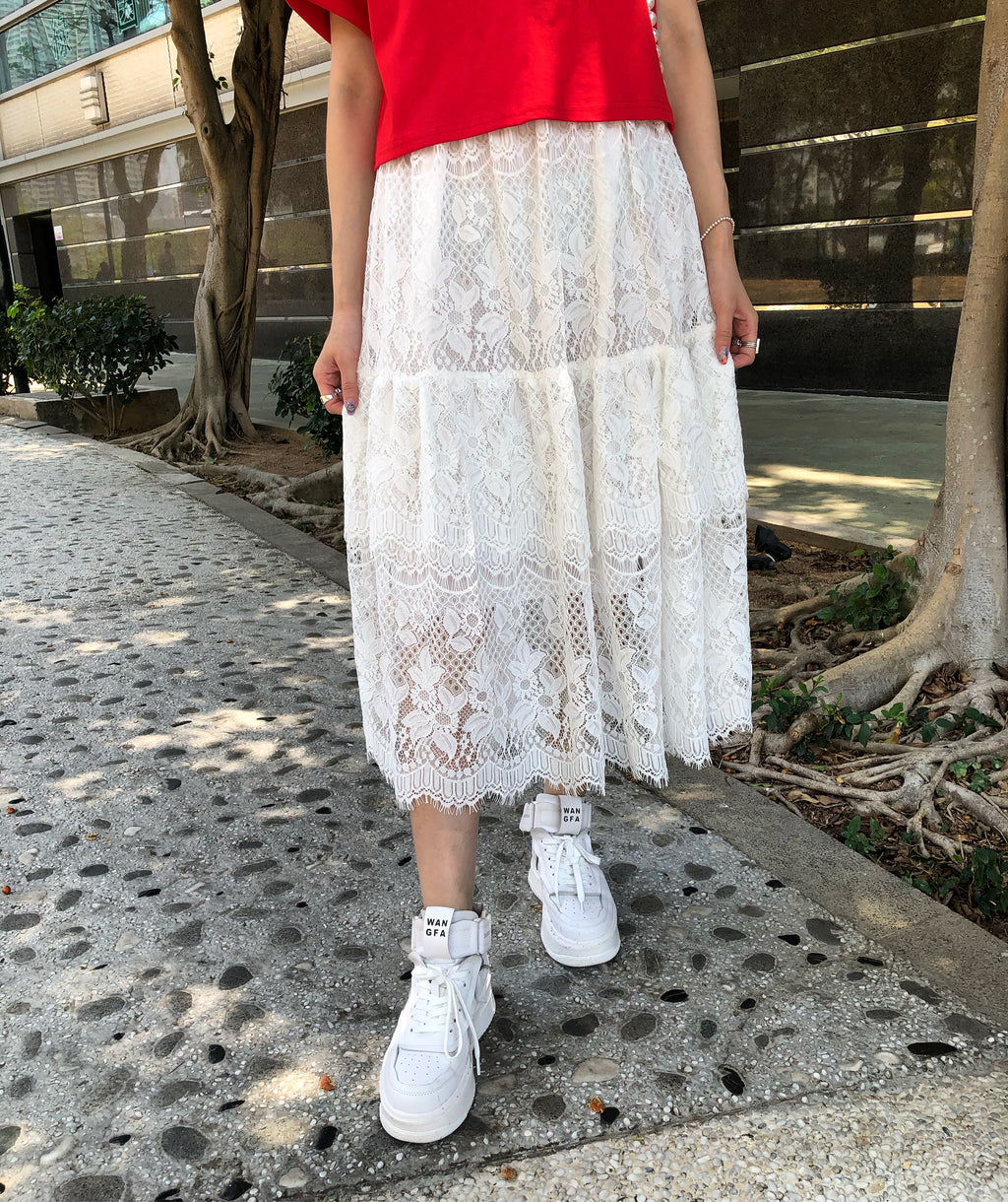 White Lace Skirt