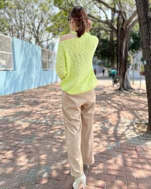 Light Green Off Shoulder Top