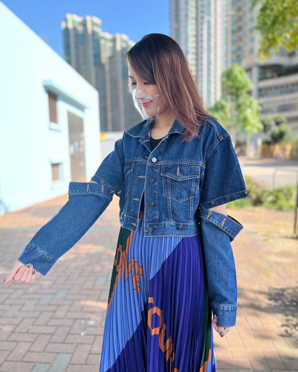 Denim Jacket with Removable Sleeves