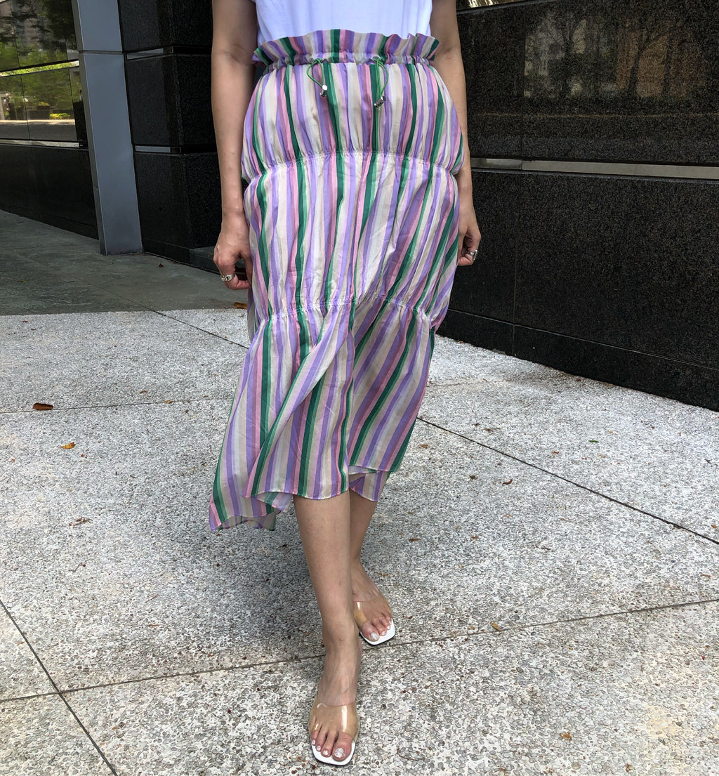 Purple Stripe 2 Ways Skirt