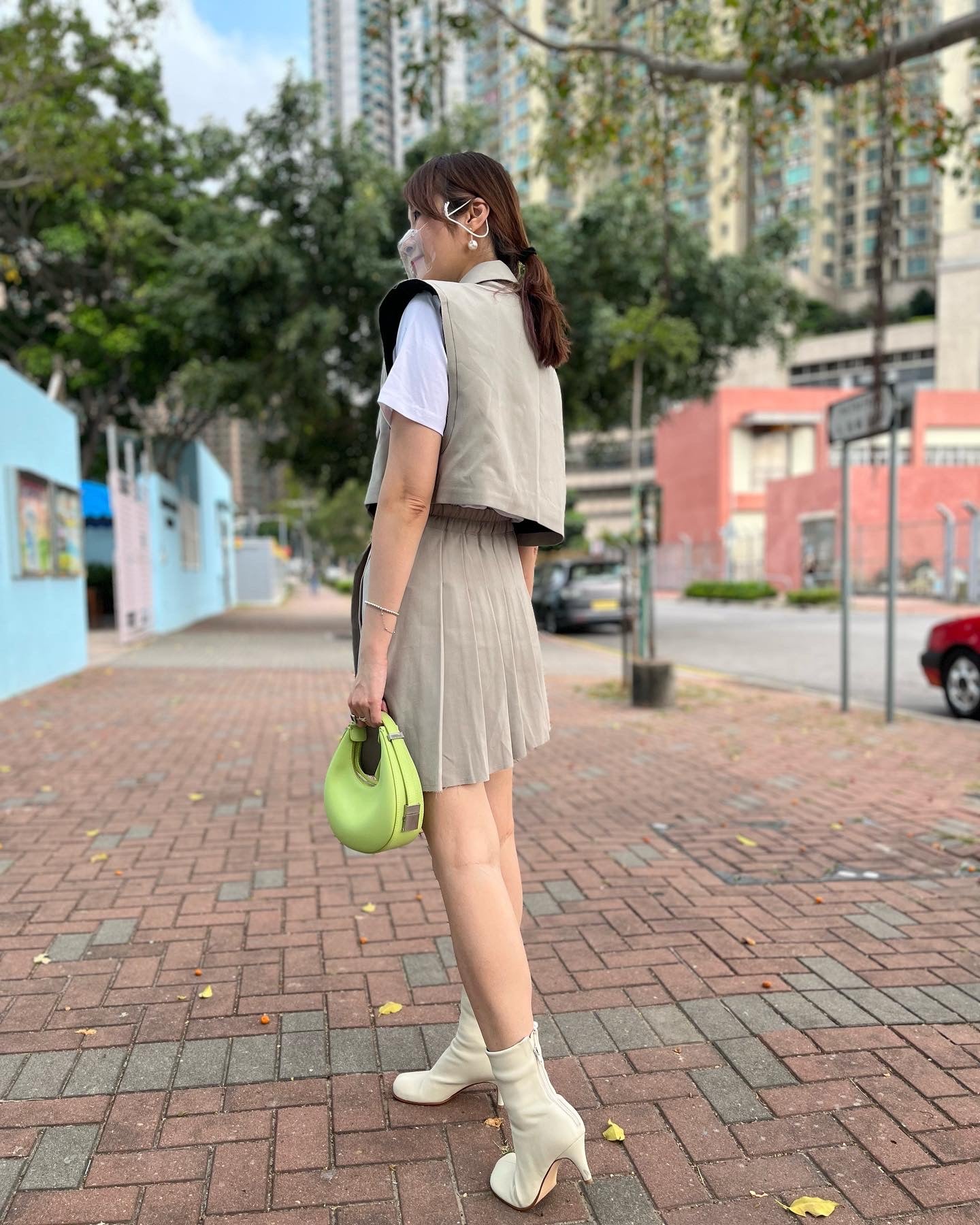 Grey Set Vest and Skirt