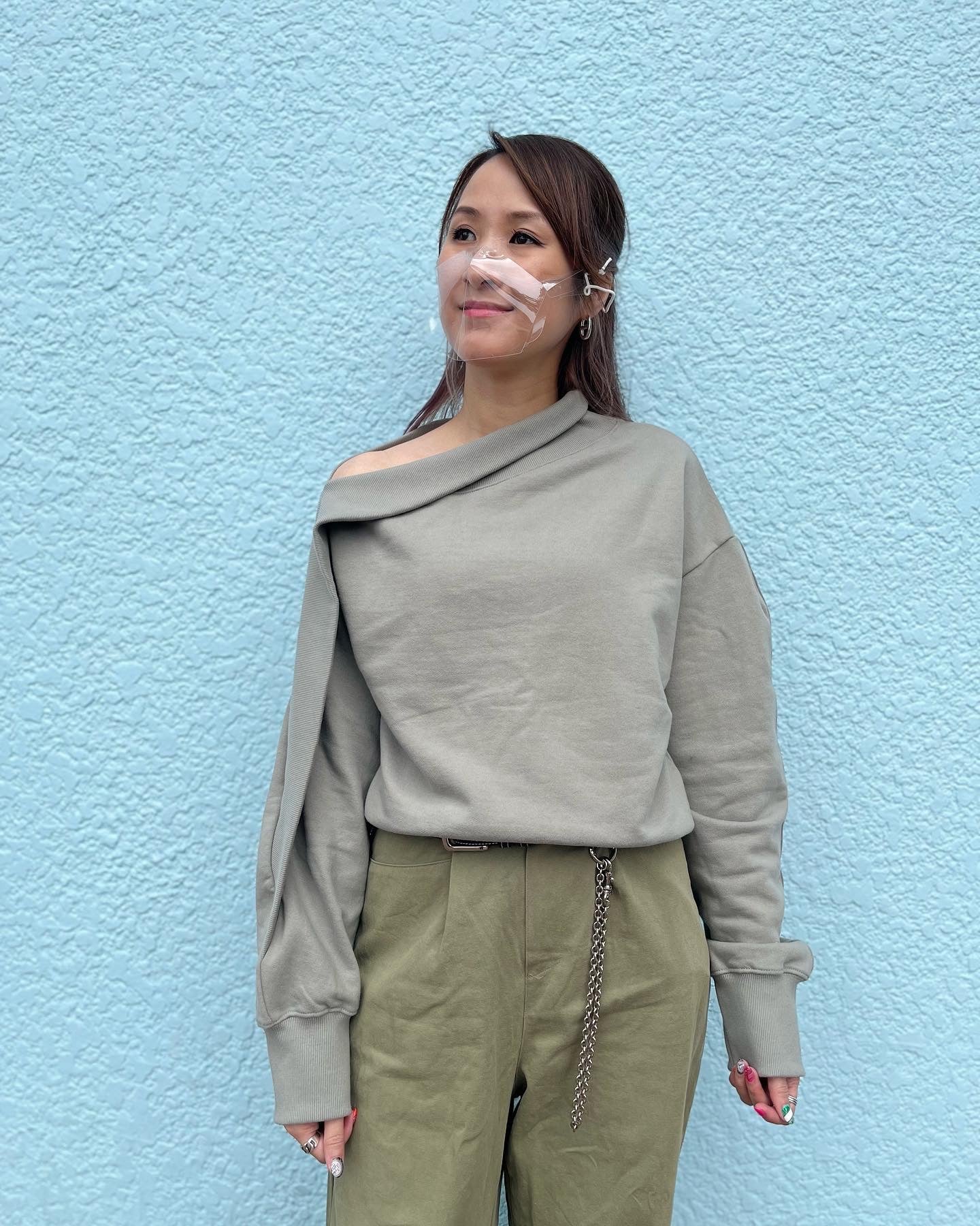Army Green Off Shoulder Top