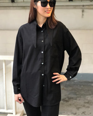 Black Long Collar Shirt